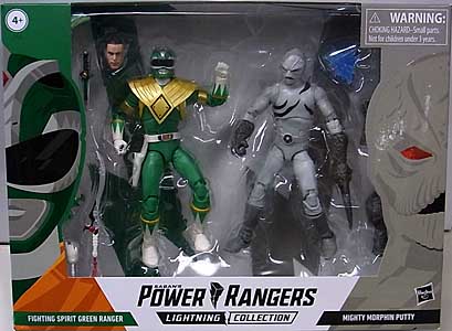 HASBRO POWER RANGERS LIGHTNING COLLECTION 6インチアクションフィギュア 2PACK FIGHTING SPIRIT GREEN RANGER & MIGHTY MORPHIN PUTTY パッケージ傷み特価